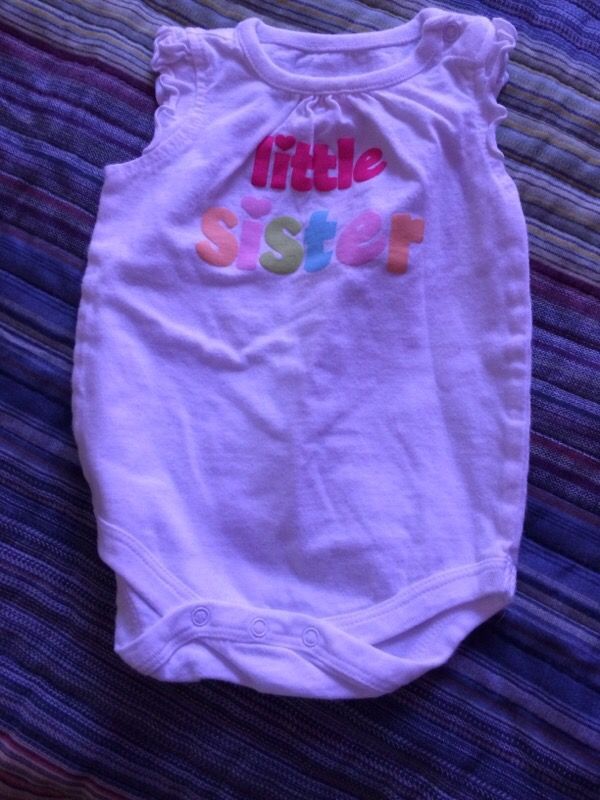 Nb little sister onesie $3