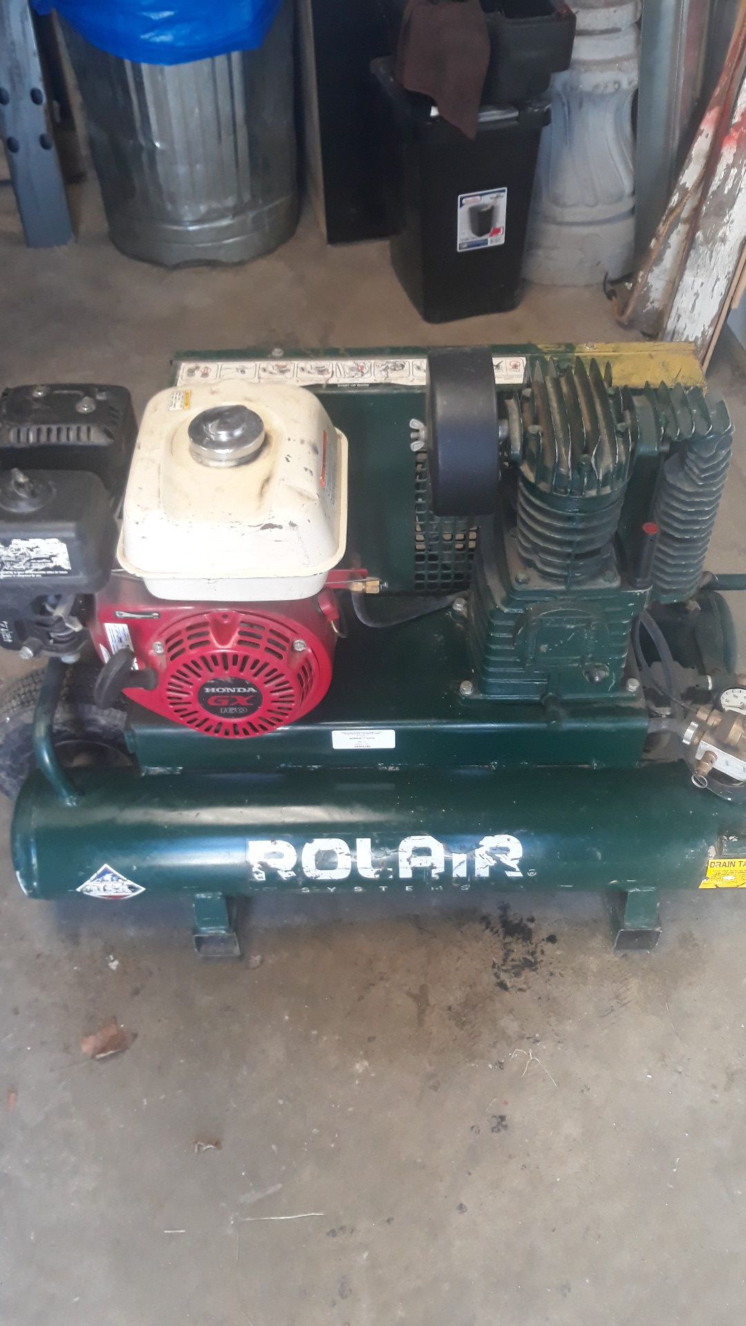 Rolair Honda gx 160 gas powered air compressor