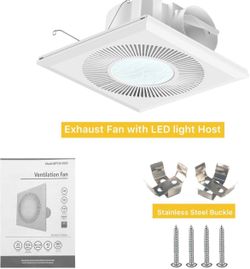 Bathroom 11.8IN Exhaust Fan with Light 165CFM 3CCT Shower Bathroom Vent Fan with 1400lm Led Light Combo Quiet 1.2 Sones Bath Ceiling vent with Adjusta