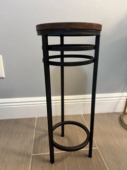 Modern Wood and Metal Plant Stand