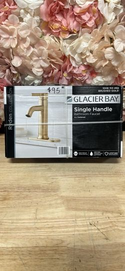 Glacier Bay Ryden Single Hole Single-Handle Bathroom Faucet in Brushed Gold