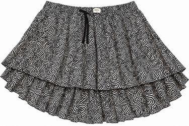 Vintage Gianni Versace Skirt Made in Italy Black Cream