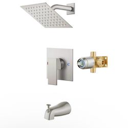 Shower Faucet Set with Tub Spout Bathtub Faucet Kit Shower Tub Faucet Set Complete Tub Shower Trim K