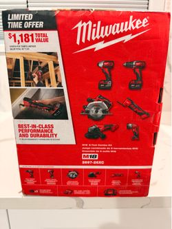 Milwaukee mixed tool set. Brand new