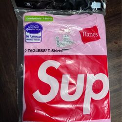 Supreme Hanes two pack size small