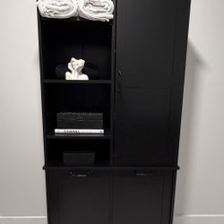 Storage Cabinet With Hamper 