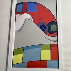 11"x17" Framed Kaws 'Sponge Bob 2' Poster - White Or Black Frame