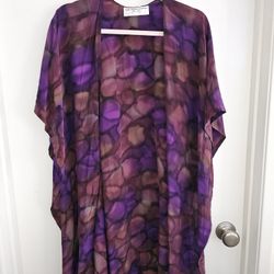 Vintage Silk Open Kimono
