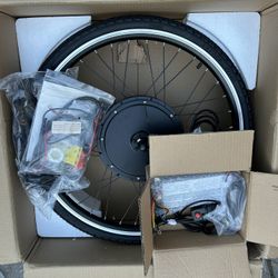 Brand new 26” electric bicycle wheel kit for $140. 