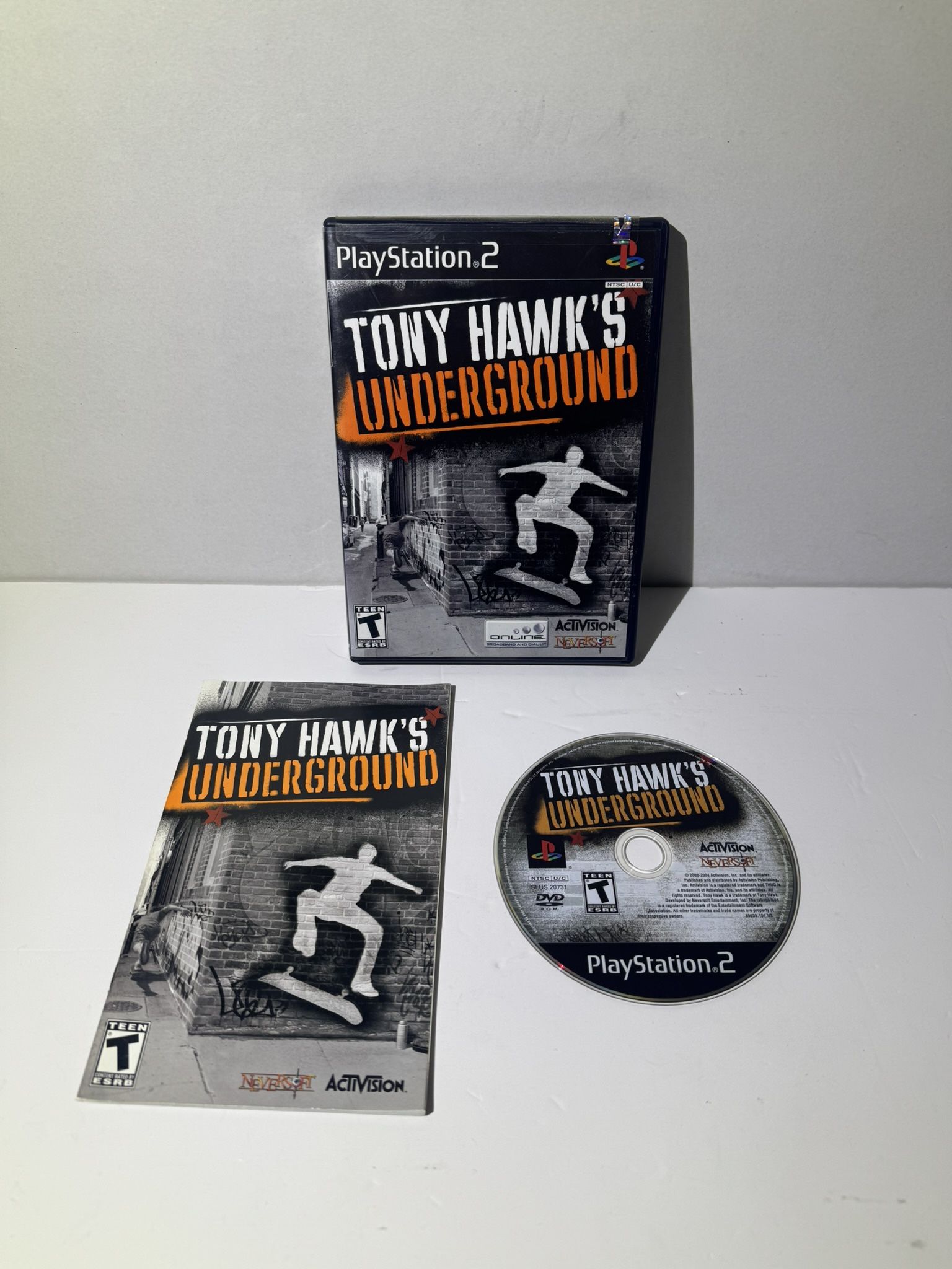 Tony Hawk's Underground PlayStation 2 PS2 Complete CIB Tested Works Black Label