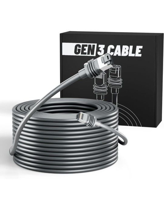 Starlink Gen 3 Cable 150FT/64M, Waterproof Ethernet Replacement Cable, High-Speed Extension for Starlink V3 Rectangular Satellite Dish, Durable Access