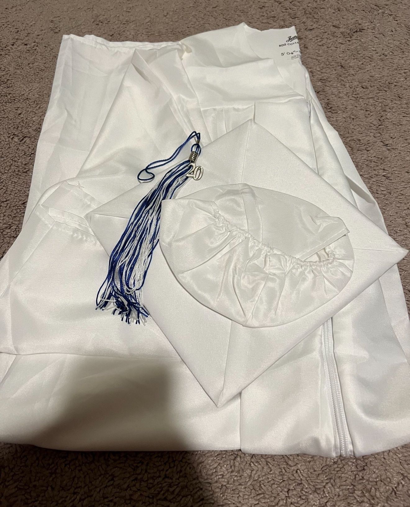 Graduation Gown & Cap (white)