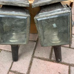 Antique Gas/oil Coach Lamps