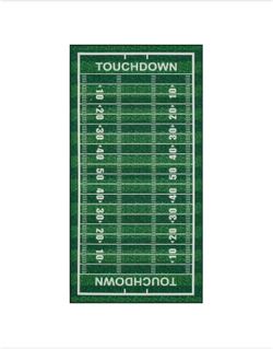 TrafficMaster Tailgate Green Football 4 ft. x 8 ft. Novelty Area Rug