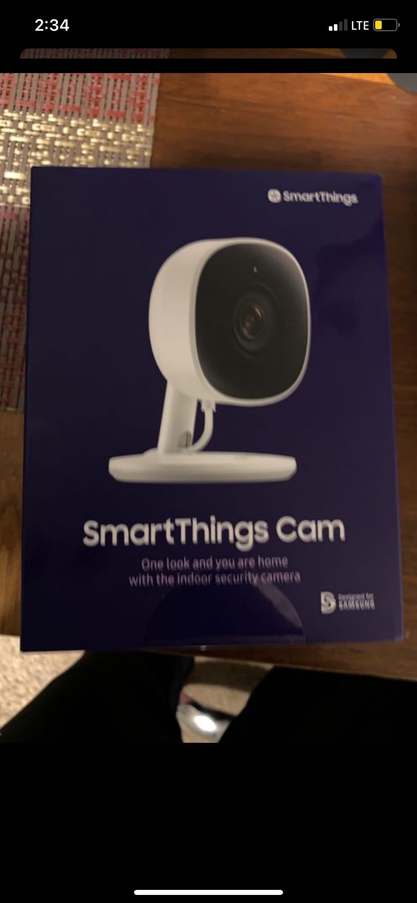 Smart things security camera