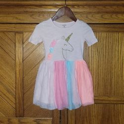 Toddler Size 4T Unicorn Tulle Dress Excellent  Condition PRICE Is Firm Cash Only 