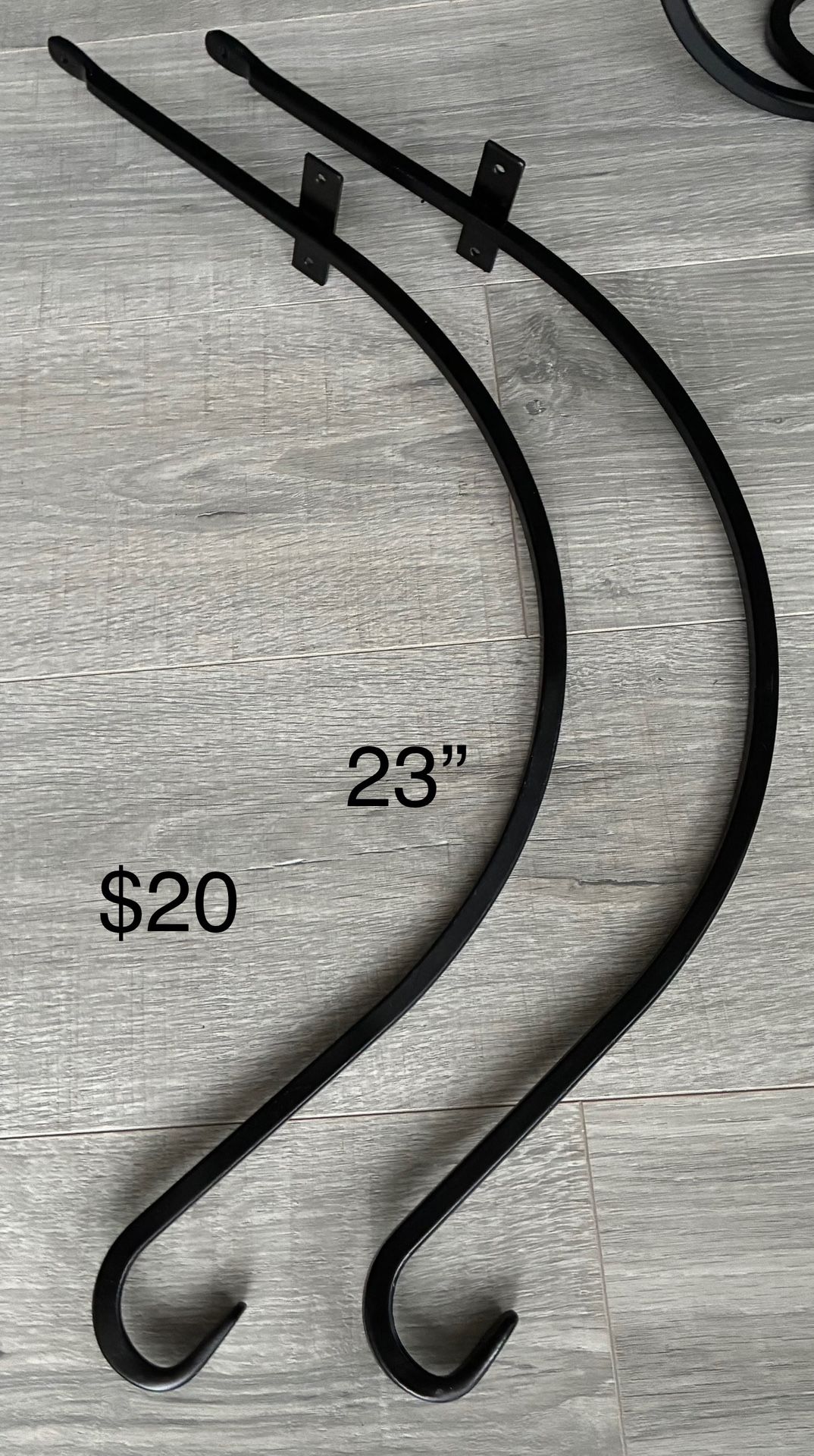 Wrought Iron Hanging Plant Brackets/Hose Holder/Wall Decor