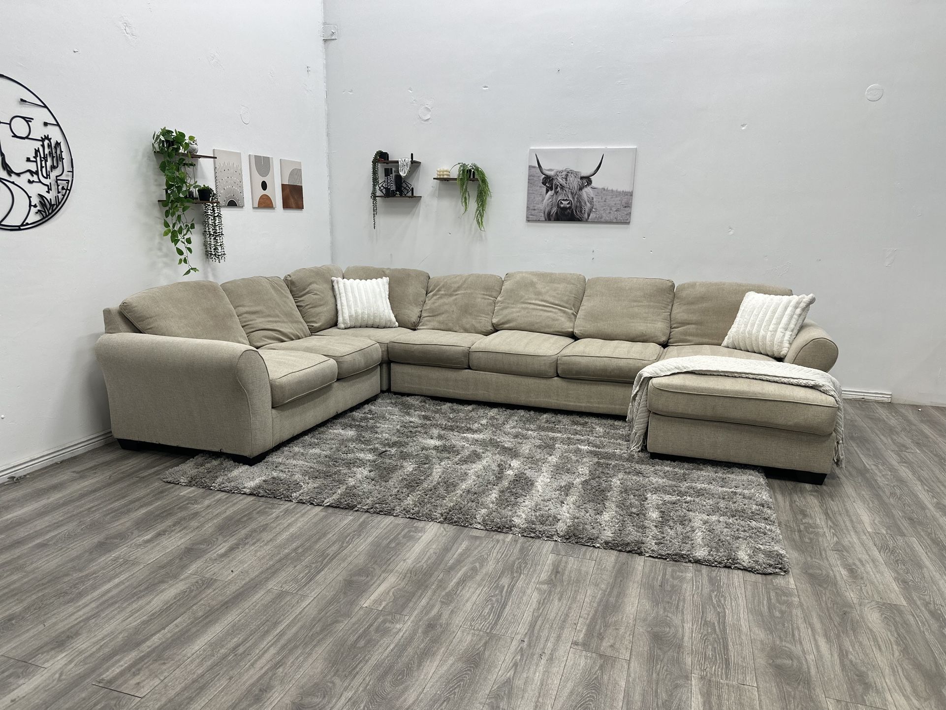Cream Sectional Couch - Free Delivery