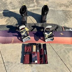 Snowboard And Bindings