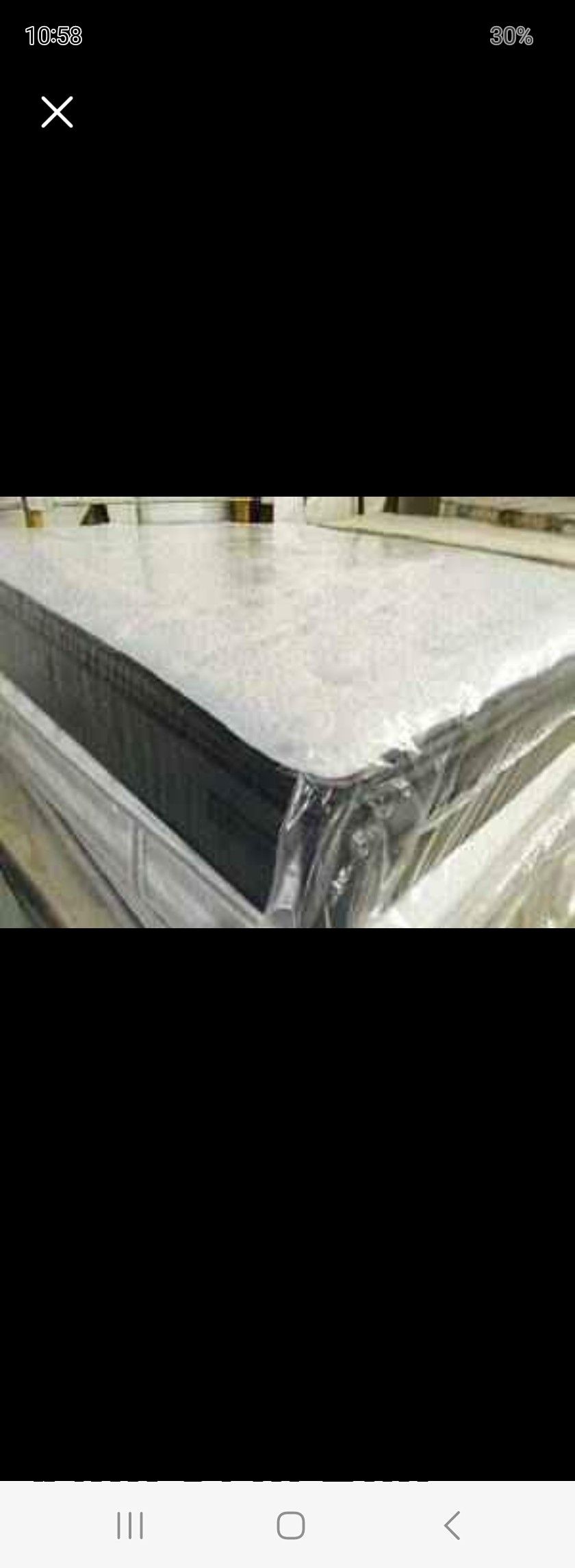 Bike new king size new thick pillow top bed can deliver