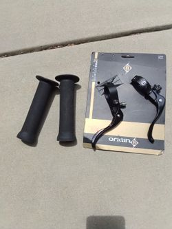 Pair Of Bicycle Cross Levers And Two Handlebar Grips