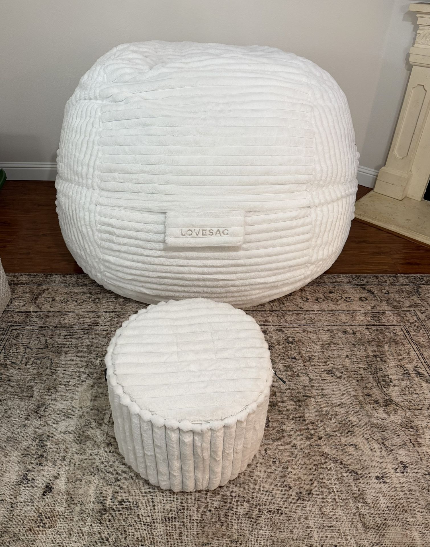 Black Friday Special! LoveSac SuperSac with Squattoman in Dove Channeled Phur