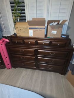 Cherry wood Side table and dresser