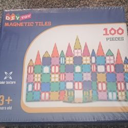 100 Pcs Magnetic Toy Magna Tile Set New Sealed 