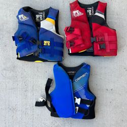 50-90lbs 3 Pieces Youth Life Jacket Phantom And Obrien