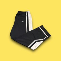 Vintage Nike Mesh Baggy Wide Leg Track Pants Men’s Large Y2K Striped Black White