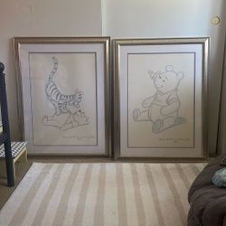 Walt Disney Winnie The Pooh Framed Sketch 