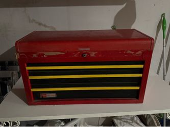 Craftsman Tool Box Metal vtg Sears no Key 3 drawers