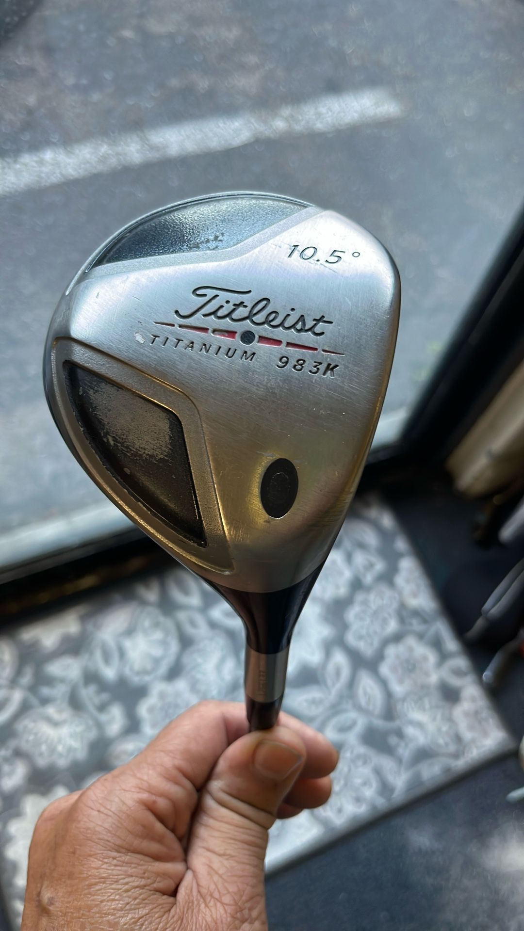 Used RH Titleist 10.5 titanium driver, good condition, ready for play,