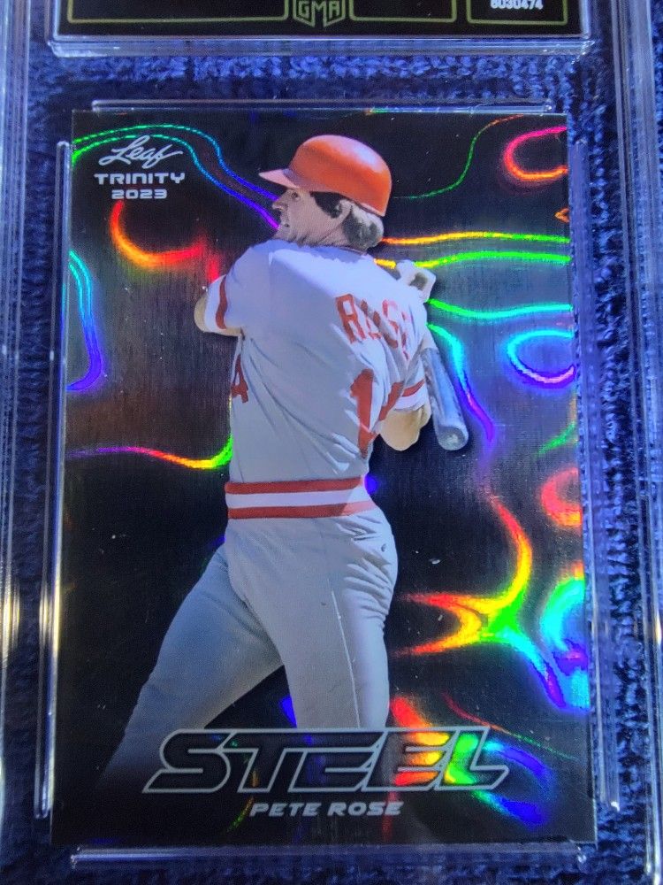 2023 Leaf Trinity Pete Rose Steel Silver Lava
