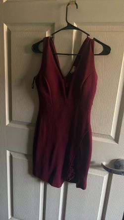 Burgundy dress