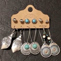 NEW Six Pair Boho Dangle/Drop Earrings