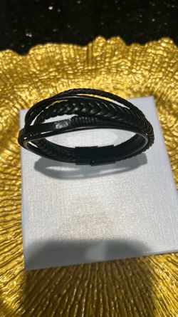 Black Braided Multi-Strand Bracelet Size 8”