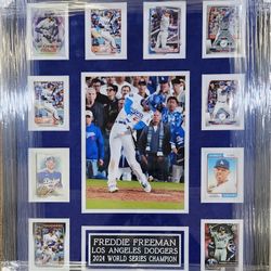 Dodgers Freddie Freeman World Series 10-Card Display Piece 