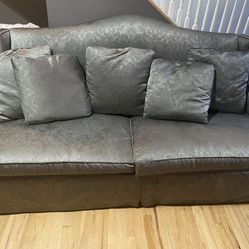 Silver Grey Custom Design Couch