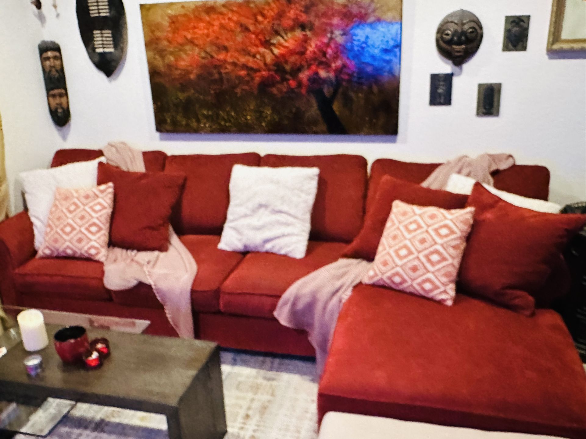 HARVERTY FURNITURE  COUCH-CHAISE-SECTIONAL