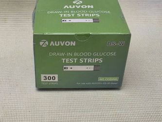 AUVON DS-W Draw-in Blood Glucose Test Strips for use with AUVON DS 300 Strips