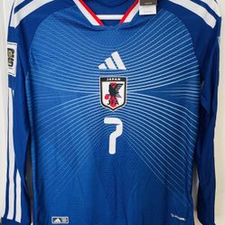 adidas Japan National Football Team 2026 Home Authentic Jersey Size L #7 MITOMA