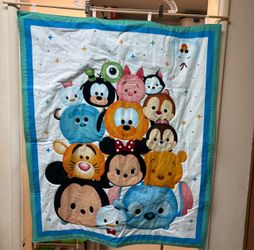 Disney Tsum Tsum Character handmade fabric wall hanging