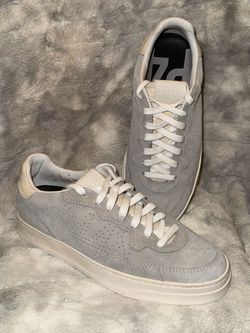 P448 Gray Suede Low-Top Sneakers