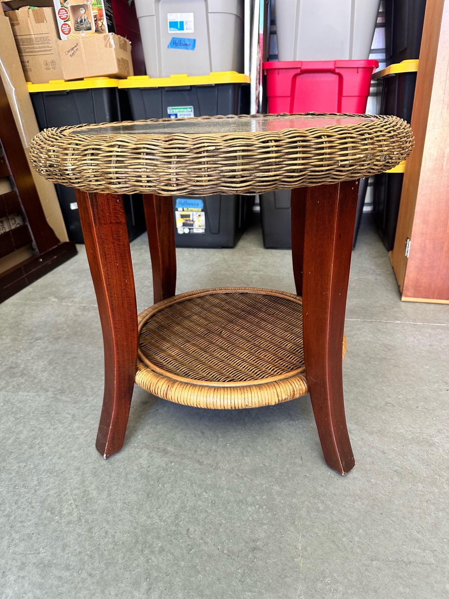 Glass top end table