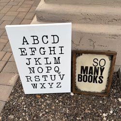 Hanging Wall Art Kids Room Library