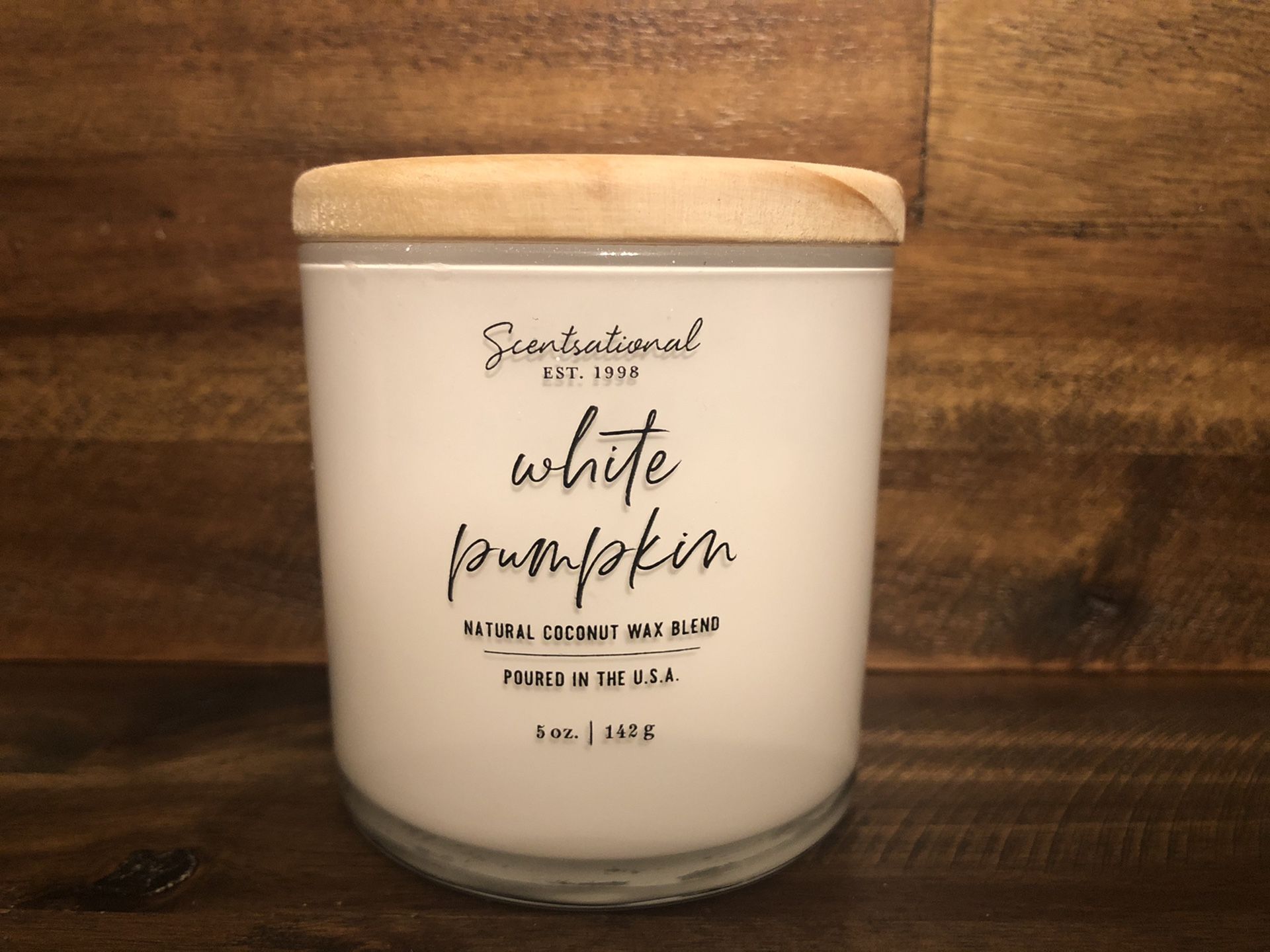 Scentsational White Pumpkin Coconut Wax Candle 5 oz
