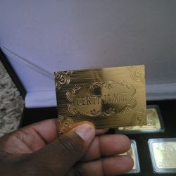 Certified 24k pure gold bars collection