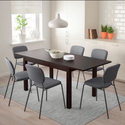 Expandable Dining Table + 4 Foldable Chairs 