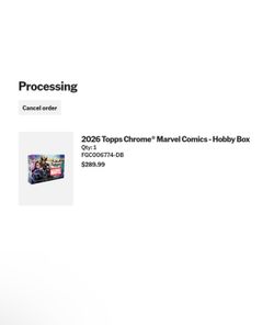 2026 Topps Chrome® Marvel Comics - Hobby Box  - confirmed order
